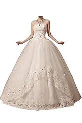 Strapless 2015  Lace-Up Natural   Waistline  Tulle  Ball Gown Wedding Dress  With Rhinestones