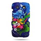 WIRELESS CENTRAL Brand Hard Snap-on Shield With BLUE FLORAL BURST Design Fa ....