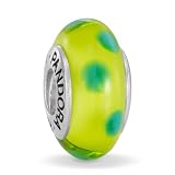 Pandora Murano Green with Dark Green Polka Dots Charm