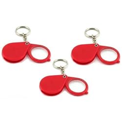 3 Folding Magnifying Glass Pocket Travel Eye Loupe Tool