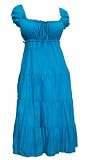 Plus Size Blue Cotton Empire Waist SunDress