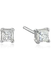 10k Gold Princess-Cut Diamond Stud Earrings (1/4 cttw, J-K Color, I2-I3 Clarity)