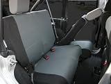 Rampage Products 5057821 07-11 Jeep Wrangler Unlimited 4-Door JK Custom Fit Black/Gray Polycanvas Rear Bench Seat Cover