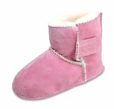 Genuine Sheepskin Pug Boot for Infants by Minnetonka Moccasins in Pink Sheepskin