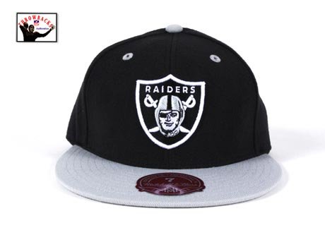 Oakland Raiders Two Tone Black & Grey Hat / Cap