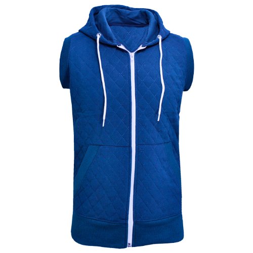 Tokyo Tigers Hitachi Quilted Fleece Hooded Gilet Top Mens Size L – Azure Blue