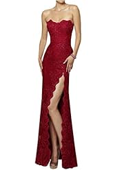 Strapless Lace Evening Dress/Pageant Dress/Prom Dress 