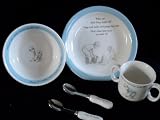 from Little Boys and Girls Baby Boy Ceramic Bowl/Plate/Spoon/Fork/Mug Gift Set (Model 928/8122)