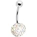 Aurora Pave Crystal Sparkler Belly Ring