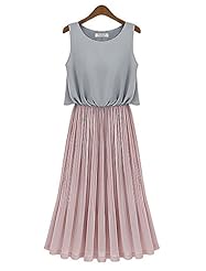 Sleeveless Tank Chiffon  Dress