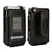 Lambskin Two-Piece Fitted Leather Case, Black with Micro-Suede Lining, Detachable Ratcheting 360° Belt Clip for Nokia N75