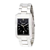 Kenneth Cole Men's KC3674 Reaction Black Dial Silver-Tone Bracelet Watch