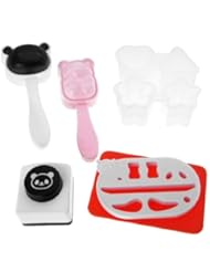 Kitchen: kilofly 2 Bento Rice Ball Mold with Seaweed Nori Punch, Panda + Sushi Shaper Kit - kilofly