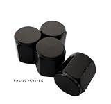 AGT Black Aluminum Valve Caps Tire Cap Stem (Pack of 4)