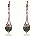 Julycoffee 18k Gold Plated Fashional Green Crystal Dangle Earrings Jewelry Cb1139