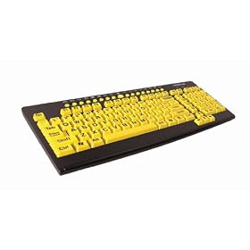 Maxell 191046 Full Size Keyboard with Large Print Letters (yellow) by 