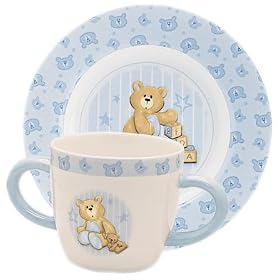 Gund Plate/Cup Porcelain Gift Set Boy