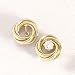 14KY gold knot earring jacket