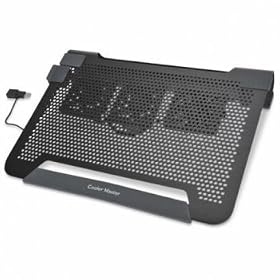 Cooler Master Notepal U3 - Notebook stand with 1 port USB hub and cooling fan - 19" - 80 mm - black