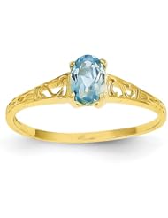 14k Yellow gold December Birthstone Ring