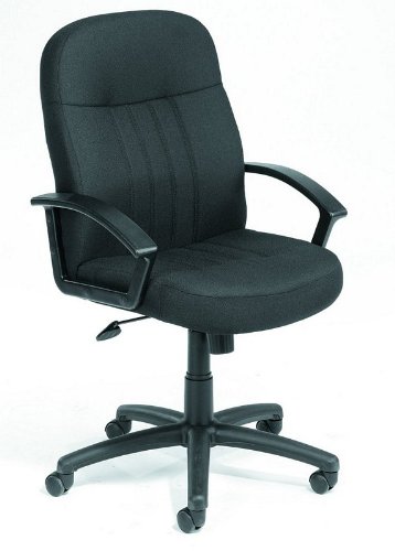 Black Fabric Office Executive Mid Back Chair