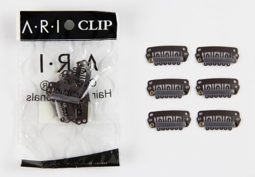 Ari U-Shape Silicone Metal Wig Clips (4 packs), Color# Dark Brown