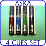 Billiard Pool Cue Stick Set Aska L9 4 pool cue sticks