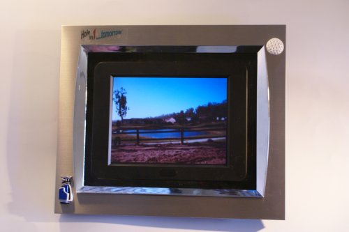Voclan Digital Photo Frame 8LCD by SHARP. Includes 8x10 metal frame with golf accents. Fits most 8x10 picture frames for future decor changes.Superior 800x600 resolution. No computer needed for digital photos=no viruses. Play MP3 & videos.For the Golf Nut in the family.