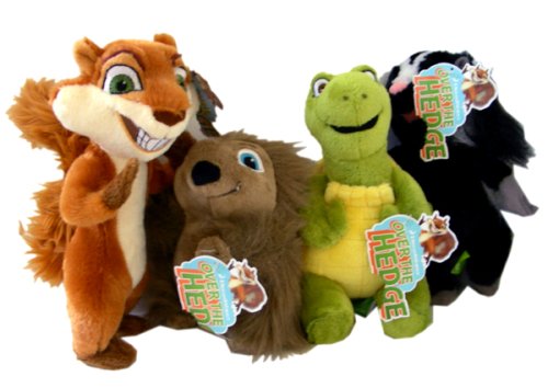 41 noB2AySL Over the Hedge 4 Pcs Plush Toy Set   Verne, RJ, Stella & Hammy Stuffed Animals