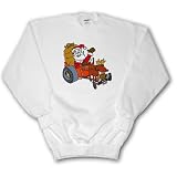 Rich Diesslins Cartoon Days of Christmas TCDC - Nelson Deweys Reindeer Powered Santa Dragster Sleigh - Sweatshirts
