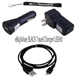 USB Car Charger, USB Wall Home / Travel Charger, Earphones, and USB Data Sync Cable For Nook Color Wireless Reading Device, Wi-Fi, 6-Inch Display Latest Generation + includes a Determination Hand Strap