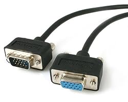 StarTech.com Coax High Res Low Profile VGA Monitor Extension Cable - HD15 M/F - 6 Feet (MXT101LP6)
