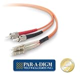 Fiber Optic cable LSZH LC-ST 50/125 Multimode Duplex patchcord 1 meter 3.3 feet PARADIGM