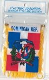 Dominican Republic Car Flag Mini Banner
