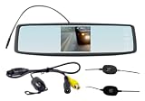 Pyle PLCM4300WIR Rear View Mirror Wireless Back-Up Camera System with 4.3-Inch TFT Touch Screen and Universal Mount Low Lux Camera with Scale Line