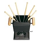 Staub Square Fondue Set, Black Matte