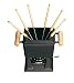 Staub Square Fondue Set, Black Matte