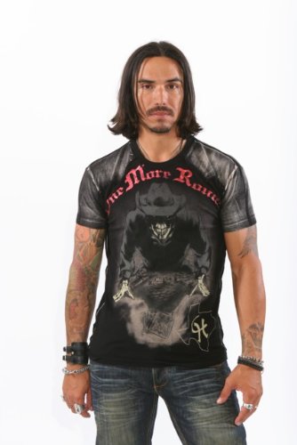 One More Round Clothing Bandito Skull Cowboy Poker Shirt Aces and Eights Medium - XXL