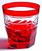 Ralph Lauren Claremont RED Double Old Fashioned Crystal Glasses Set of 4