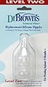Dr. Brown's Natural Flow Level 2 Standard Nipple, 3 Pack