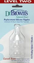 Dr. Brown's Natural Flow Level 2 Standard Nipple, 3 Pack