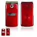 Sony Ericsson TM506 Cell Phone Red Solid Protective Case Faceplate Cover + Free LiveMyLife Wristband