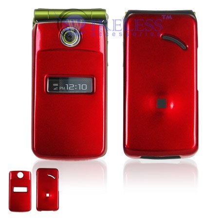 Sony Ericsson TM506 Cell Phone Red Solid Protective Case Faceplate Cover