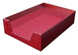 Aurora Products Memo Tray, 6.38 x 4.38 x 1.63 Inches, Red Croc with Tartan Red Liner (09361-6)