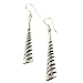 Sterling Silver Long Twisty Drop Earrings