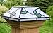 Solar LED Tiffany-Style Delicate Leaf Light 4 x 4 Post Caps for Bridges, Fences, Decks, & Posts