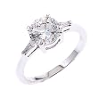 2ct setting Sterling Silver Cz Diamond Engagement ring