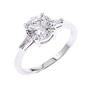 2ct setting Sterling Silver Cz Diamond Engagement ring