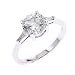 2ct setting Sterling Silver Cz Diamond Engagement ring