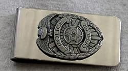 Police Badge Pewter Money Clip